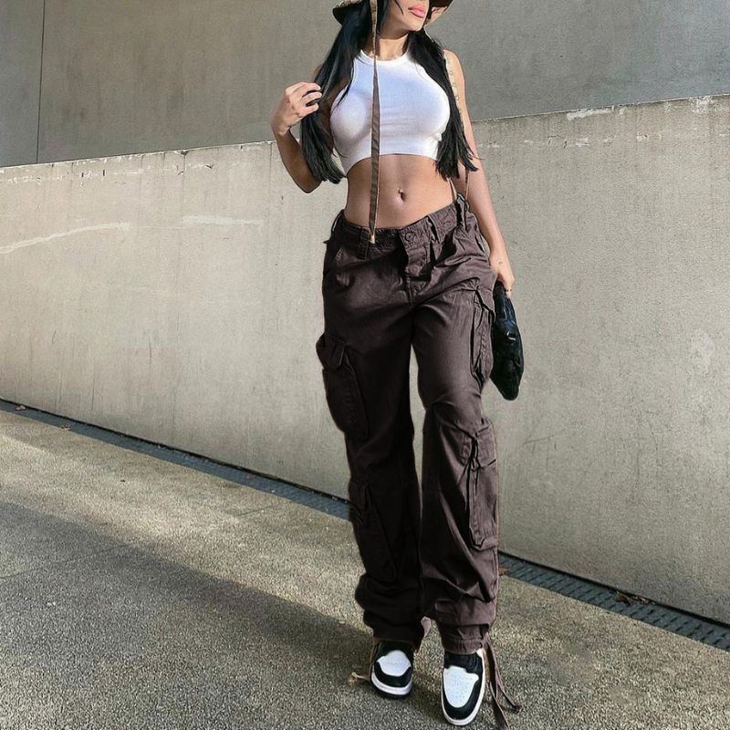 Charlotte - Vintage Wide Leg Cargo Pants