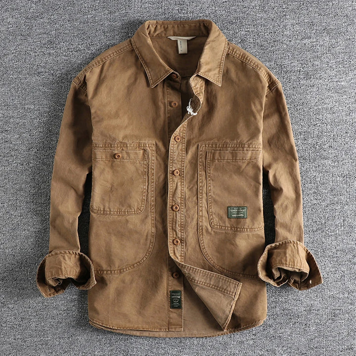 Miles - Distressed Retro Work Shirt