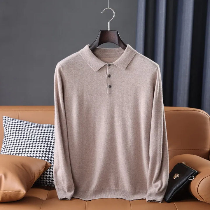 Graham - Cashmere Blend Polo Pullover