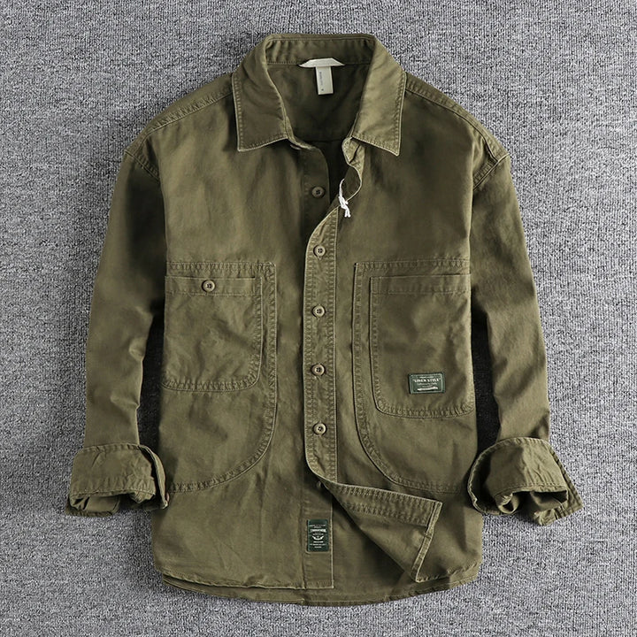 Miles - Distressed Retro Work Shirt