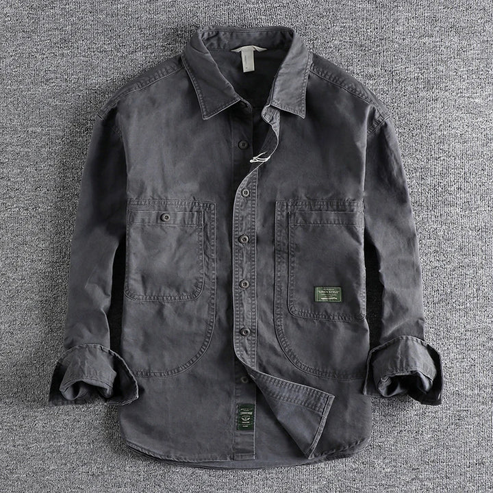 Miles - Distressed Retro Work Shirt