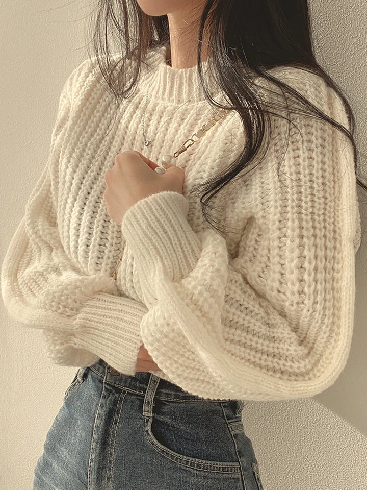 Nora - Vintage Lantern Sleeve Sweater