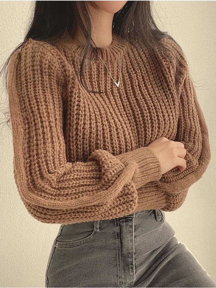 Nora - Vintage Lantern Sleeve Sweater