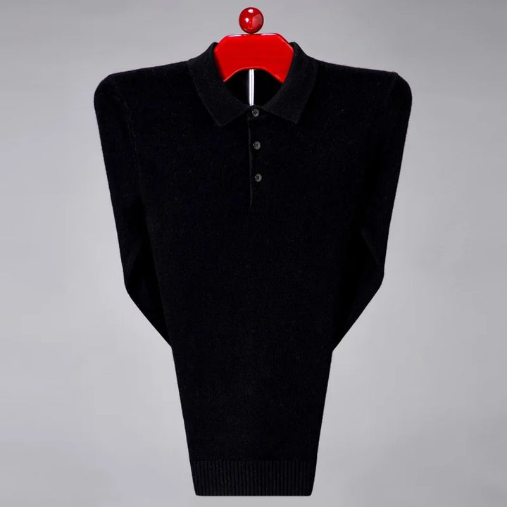 Graham - Cashmere Blend Polo Pullover