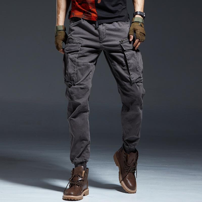 Mason - Elastic Waist Cotton Cargo Pants